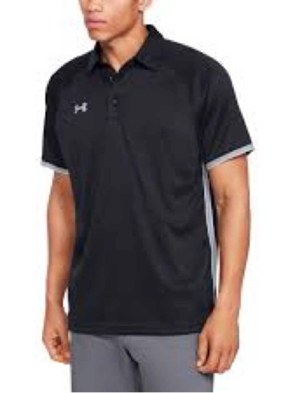 LG Men’s Black Polo with Gray Trim